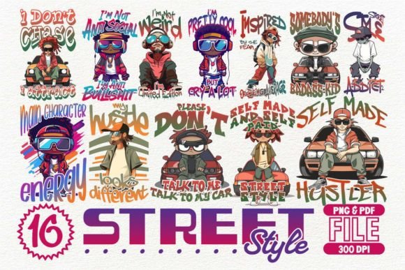 Download Street Style T-shirt Designs Bundle - Premium Bundle
