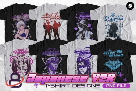 Download Japanese Y2K Streetwear T-shirt Designs - Premium Resources