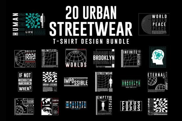 Download Urban Streetwear T-shirt Designs Bundle - Premium Bundle