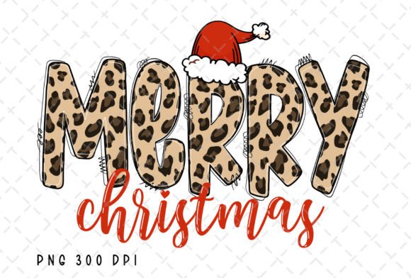 Download Merry Christmas Santa Hat Leopard PNG - Merry Collection