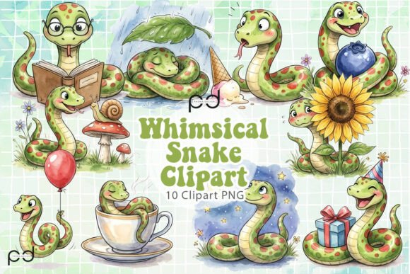 Download Whimsical Snake Clipart Graphics - Snake Collection